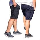 KIT 2 Bermudas Plus Size Lisa Dry Fit Cintura com Elástico 109