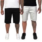 Kit 2 Bermudas Sarja Masculina Plus Size Tamanho 48 Ao 58