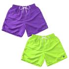 Kit 2 Bermudas Short Praia Neon Mauricinho Verão Cordão 009