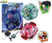 Kit 2 Beyblade Burst + 2 Lançadores + Arena Kerbeus Vs Storm Spriggan