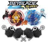 Kit 2 Beyblade Burst 4 Lançador Beyblade God Spriggan Luinor - Extreme Gyro