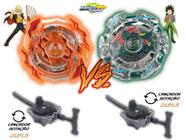 Kit 2 Beyblade Burst Roktavor Vs Kerbeus + 2 Lançadores Tornado Gyro