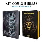 Kit 2 Bíblias Letra Grande Luxo com Harpa - Edição de Promessas