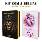 Kit 2 Bíblias Letra Grande Luxo com Harpa