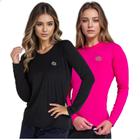 Kit 2 Blusa Camisa Feminina Proteção Uv Termica Solar Praia