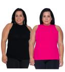 Kit 2 Blusa Regata Ribana Malha Canelada Envio 24h