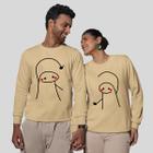 Kit 2 Blusas Frio Moletom Careca Sem Capuz Casal Namorados Flork