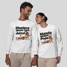 Kit 2 Blusas Frio Moletom Careca Sem Capuz Casal Namorados Frase