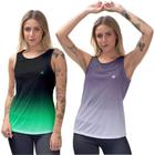 Kit 2 Blusas Regata Feminina Moda Fitness Treino Slim Corrida Yoga Ginástica