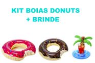 Kit 2 Boias Donut Chocolate E Morango Mais Presente Especial