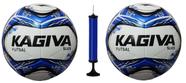 Kit 2 Bolas Futsal Kagiva Slick Azul + Bomba de Ar