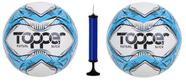 Kit 2 Bolas Futsal Topper Slick Azul + 1 Bomba de Ar