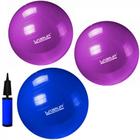 Kit 2 Bolas Suica 55 Cm + 1 Bola 65 Cm + Mini Bomba de Inflar  Liveup Sports 