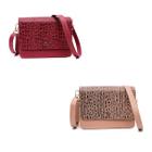 Kit 2 Bolsas Feminina Croco Tiracolo Transversal Alça Ajustável Elegante