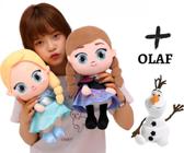 Kit Bonecas Anna E Elsa Frozen Pelúcia Princesas Disney 50cm - OMG TOYS -  Colecionáveis - Magazine Luiza