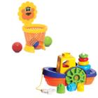 Kit 2 Brinquedo Educativo Barco Flutuante + Basketball Baby