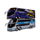 Kit 2 Brinquedo Ônibus Da Aviação Antiga Varig Brasil 30Cm - Rodoviário G7 Dd 2 Andares Ertl