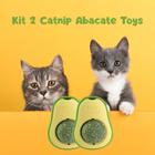 Kit 2 Brinquedos Formato Abacate Para Gato com Catnip Erva Natural