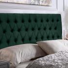 Kit 2 Cabeceiras Painel Imperatriz 138Cm Para Cama Box Suede Verde Militar - Maitê Moda Casa