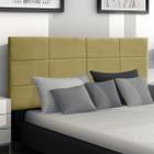 Kit 2 Cabeceiras Painel Raissa 138Cm Para Cama Box Suede Amarelo - Maitê Moda Casa