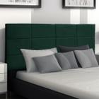 Kit 2 Cabeceiras Painel Vitória 120Cm Para Cama Box Suede Verde Militar - Maitê Moda Casa