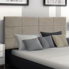 Kit 2 Cabeceiras Painel Vitória 158Cm Cama Box Queen Suede Bege - Maitê Moda Casa