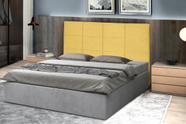 Kit 2 Cabeceiras Raissa 138Cm Para Cama Box Casal Suede Amarelo