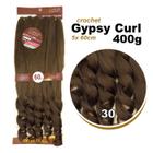 Kit 2 Cabelo Jumbo Boho Curl Gypsy 5x Braids 400Gr + Anéis