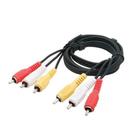 KIT 2 Cabos - 3 RCA x 3 RCA 1,5 Metros