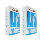 Kit 2 Cabos Carreg. Kingo P/ Iphone 13 Pro 1mt Qualidade Top