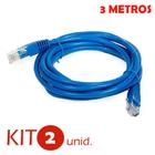 Kit 2 Cabos De Rede 3Mts Internet RJ45 CAT5e CBX-N5C30 Exbom