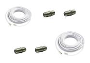 Kit 2 Cabos RG6 C/ 10Mts MONTADO c/4 Emendas F - LIQUIDAÇÃ - New Line Cable