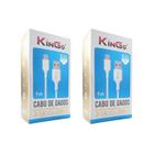 Kit 2 Cabos USB-C Kingo Branco 1m 2.1A para Galaxy A30s