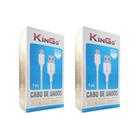 Kit 2 Cabos USB-C Kingo Branco 1m 2.1A para Galaxy M31