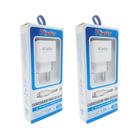 Kit 2 Cabos Usb + Fonte Carreg. Kingo P/ Iphone 11 Pro 1.2A