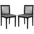 Kit 2 Cadeira Decorativa Sala de Jantar Steve Ébano G55 - Gran Belo