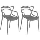 Kit 2 Cadeiras Allegra - Cinza Escuro - Império Brazil Business