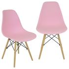 Kit 2 Cadeiras Charles Eames Eiffel Wood Design - Rosa