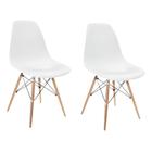 Kit 2 Cadeiras Charles Eames Wood Design Eiffel Colorida