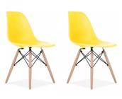 Kit 2 Cadeiras Charles Eames Wood Design Eiffel Colorida