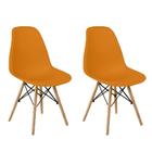 Kit 2 Cadeiras Charles Eames Wood Design Eiffel Coloridas