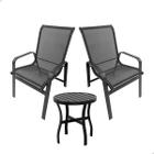 Kit 2 Cadeiras de Alumínio para Área Externa Jardim Piscina