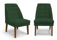 Kit 2 Cadeiras De Jantar Paris Suede Verde - Meular Decor