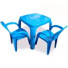 Kit 2 Cadeiras e mesa infantil com compartimento atividades Azul Cód. 2391