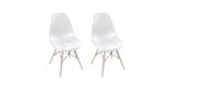 Kit 2 Cadeiras Eames Design Colméia Eloisa Branca