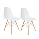 Kit 2 Cadeiras Eames Design Colméia Eloisa branco off white