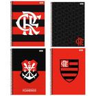 Kit 2 Cadernos Espiral Capa Dura 1 Matéria Flamengo