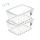 Kit 2 Caixa Organizadora 15l Ordene Design Moderno Cristal