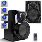 Kit 2 Caixa Som Shutt Home Theather Acoustic System Ambiente 260w RMS Ativa + Passiva Bluetooth LED