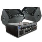 Kit 2 Caixas Acústicas Retorno + Amplificador RC7000